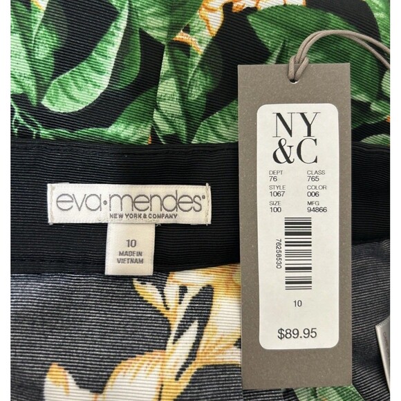 NY&C Eva Mendes Collection Black Maddie Lemon Print Skirt Size 10 - Picture 7 of 12